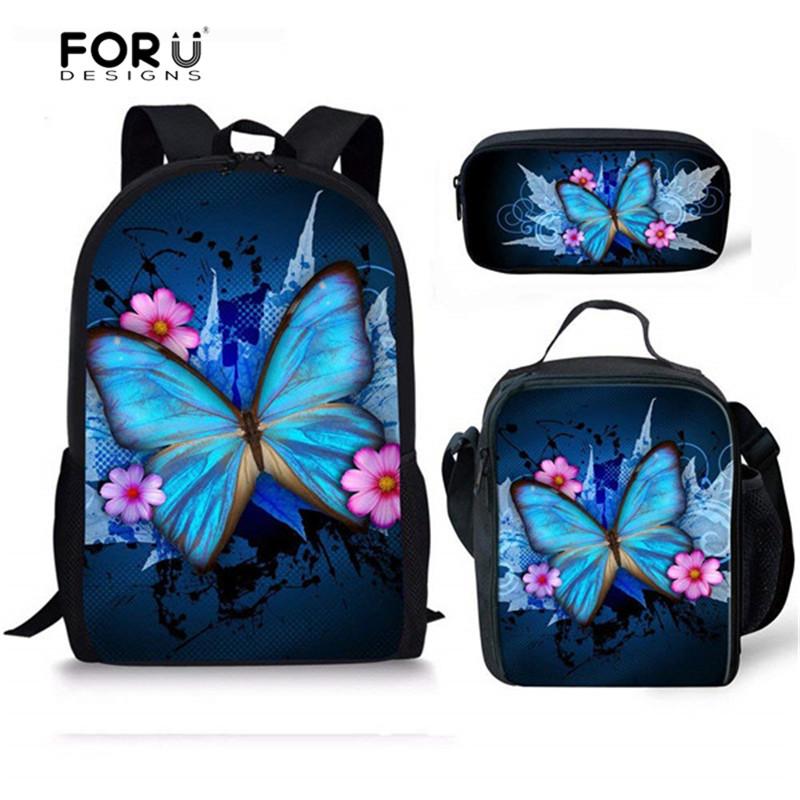 

Butterfly Printing Animal School Backpack For Girls Kids Bag Schoolbag Children's Backpacks Teenager Bookbag Primary Bags
