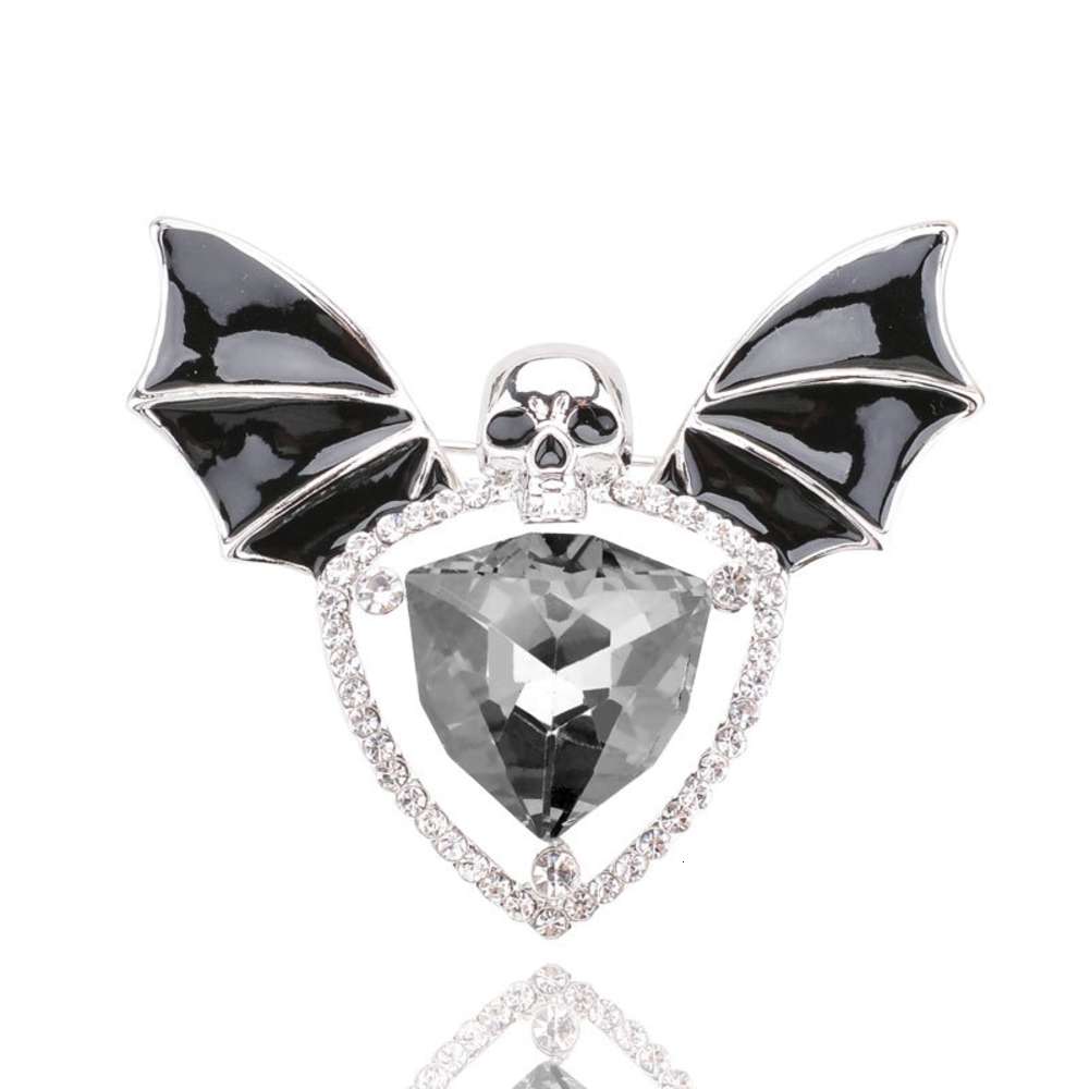 Punk Skull wing Brooch suit pin personality fashion collar jewelry-image-695425130