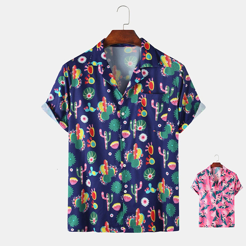 

Men's Hoodies & Sweatshirts [Customized] Fashion Hawaiian Shirt Mens Beach Funny Style Cactus Printed Short Sleeve Pink Shirts Men Kore, Black