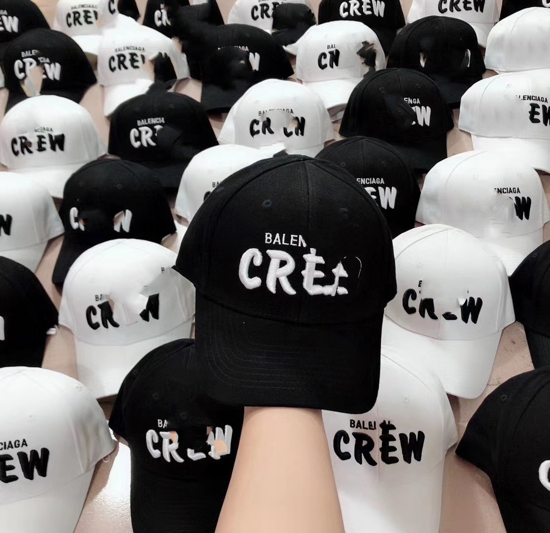 

Summer 2021 Paris B family hat crew letter embroidery men's and women's sun visor pure cotton baseball cap, Black