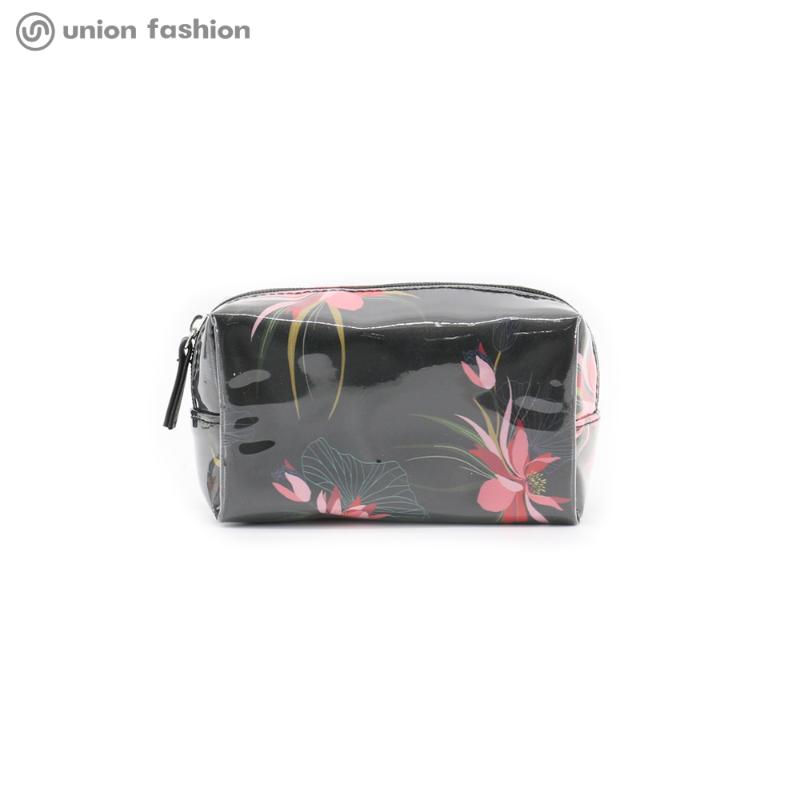 

Cosmetic Bags & Cases Union Fashion Black Flower Printed Good Price Makeup Bag