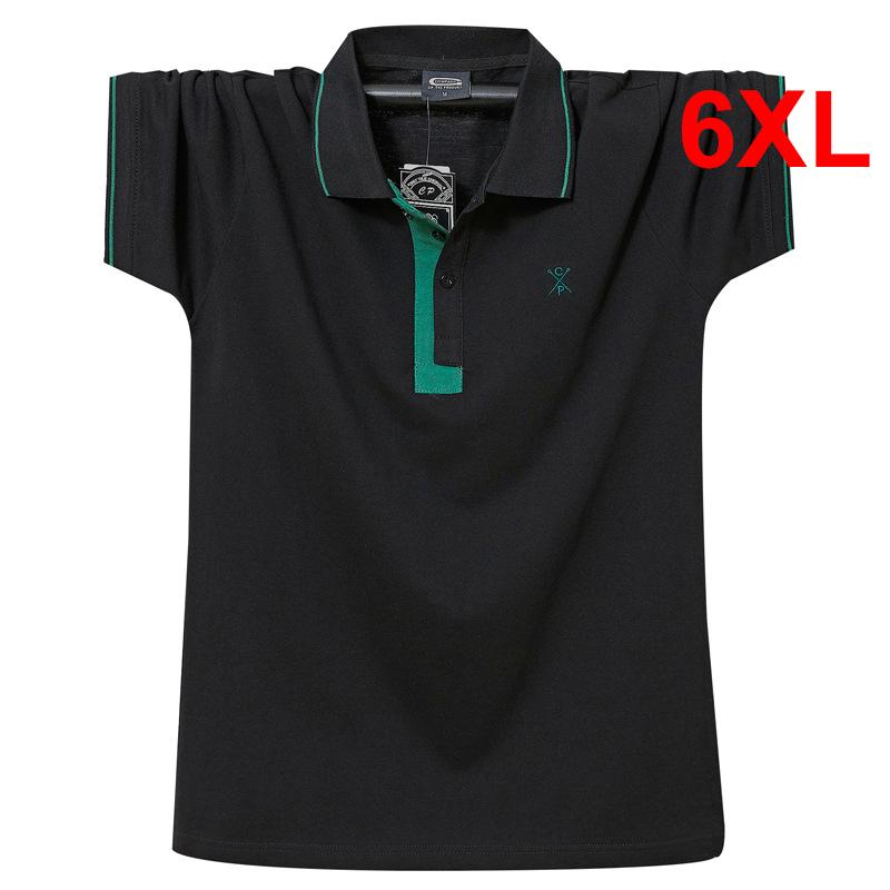 

Men's Polos High Quality Shirt Big Size Men Summer Short Sleeve Shirts Casual Fashion Breathable Tops Male Plus 5XL 6XL HA202, Orange