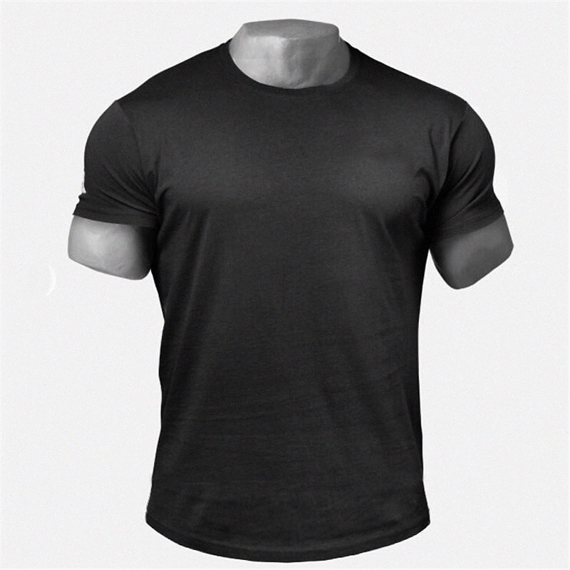 Men's T shirt Solid Color Crew Neck Casual Daily Short Sleeve Tops Lightweight Fashion Big and Tall Sports Blue White Black A4fE#