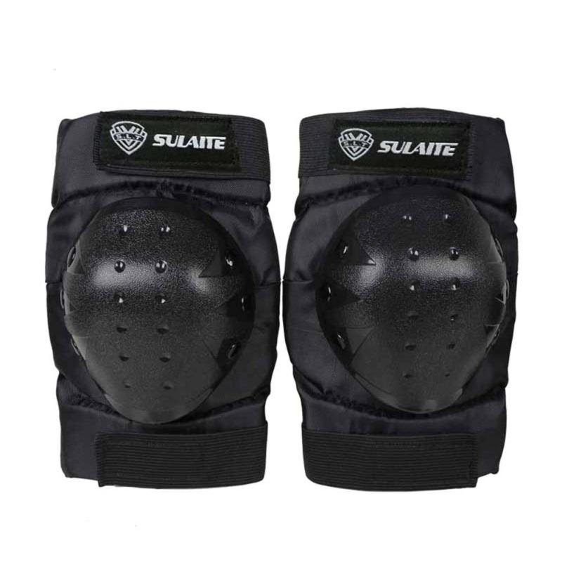 

Knee Pads Elbow & Outdoor Skateboarding Protector Sport Gym Wrap And Fitness Padds Support, Black