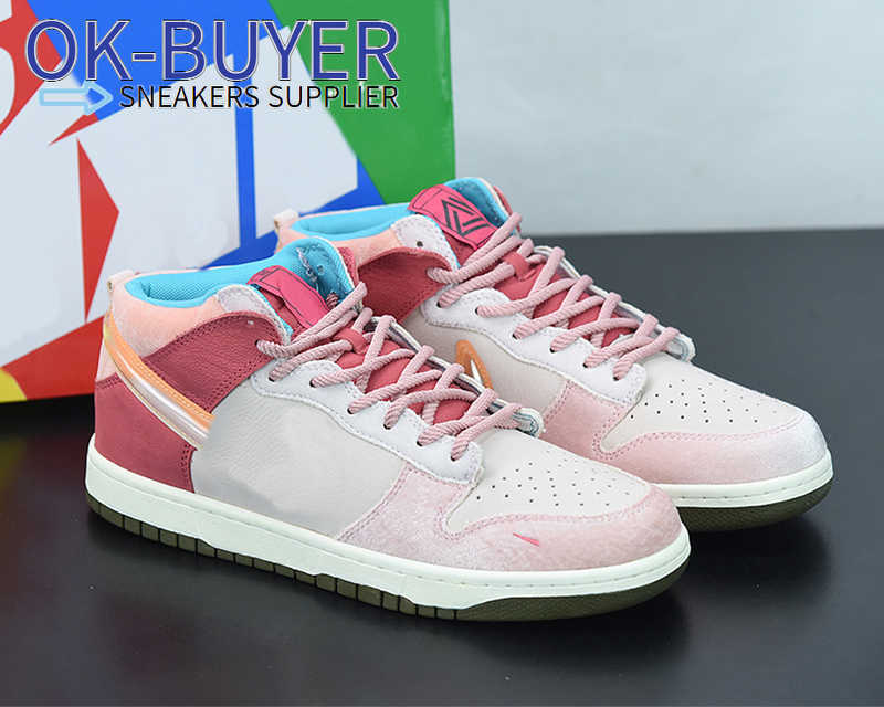 

2021 Release Social Status X Duck Low Pink Red Skateboard Shoes Casual Runner Outdoor Trainers Sneakers Sports Come With Box, #1