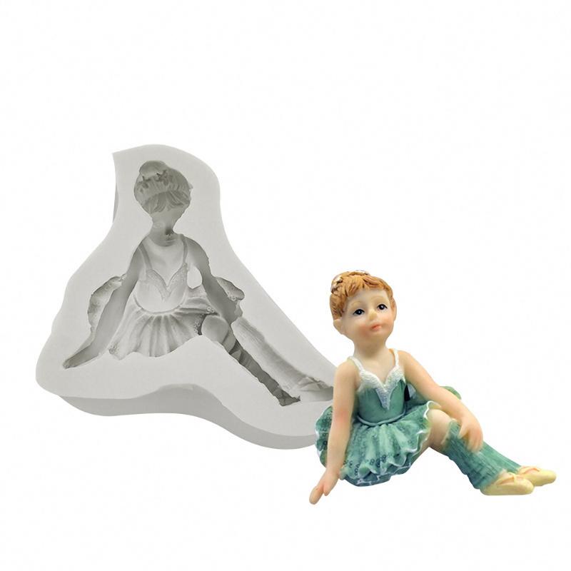 

Craft Tools 3D Ballet Girl Shape Silicone Soap Moulds DIY Baking Cake Chocolate Candy Decoration Handmade Candle Molds For Making