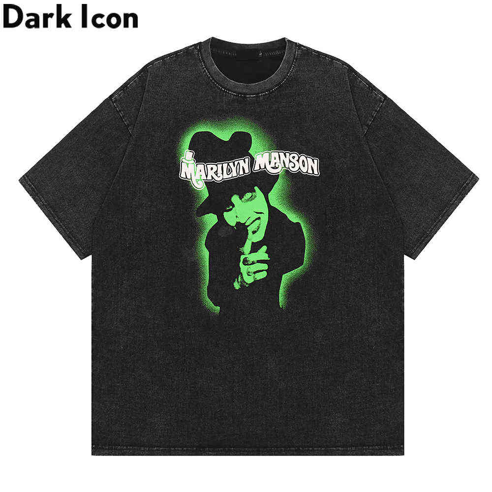 

Printing Oversized Men's T-shirt Short Sleeve O-neck Hip Hop Tshirts Streetwear Man Top 210603, Black