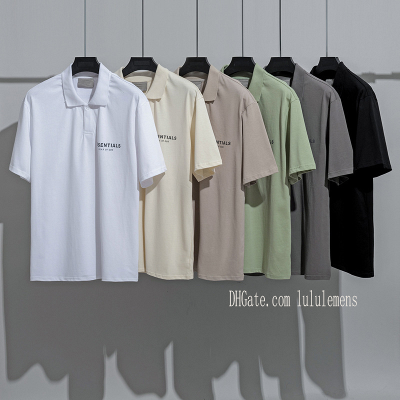 

2021 reflective Men womens polo T Shirt Leisure Tee Skateboard trends fear of god fog Tshirt women essentials designer mens Short Sleeve
