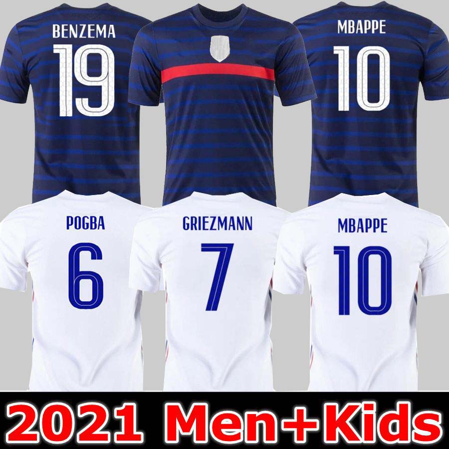 

MAN + KIDS 2021 GRIEZMANN MBAPPE soccer jersey KANTE 20 21 POGBA shirt Maillot de football France ZIDANE GIROUD Kimpembe PAVARD BENZEMA 100TH hommes enfants LEMAR, 20/21 home fans