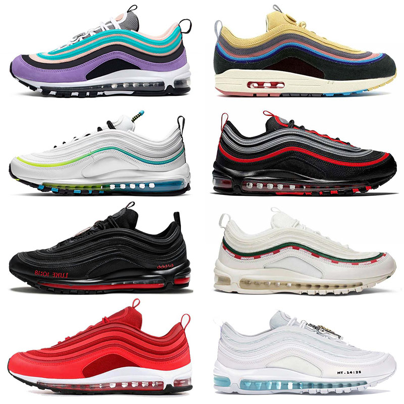 

97s Mschf Lil Nas x Satan Luke inri jesus Running Shoes Mens Womens Black Bullet Triple White Off Sean Wotherspoon Pink Men Women Sneakers Trainers Outdoor Jogging, A25 black yellow 40-45