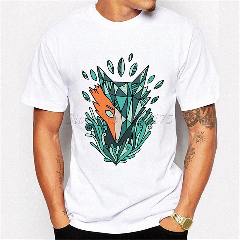 T-shirt Hommes 3D Imprimer Graphique Animal Cou rond Daily Holiday Vacances à manches courtes Casual Casual Cute Vert Blanc Blanc / été W5LW #