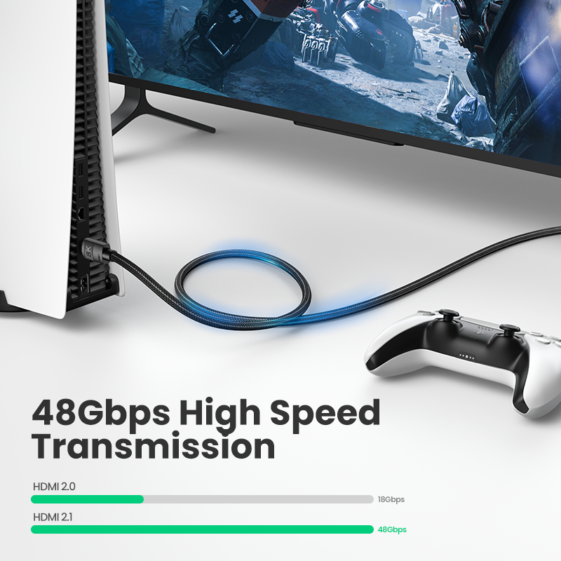 

H D M I 2.1 Cables Ultra High-speed 8K/60Hz 4K/120Hz for Xiaomi Mi Box PS5 Splitter Cable Dolby Vision 48Gbps