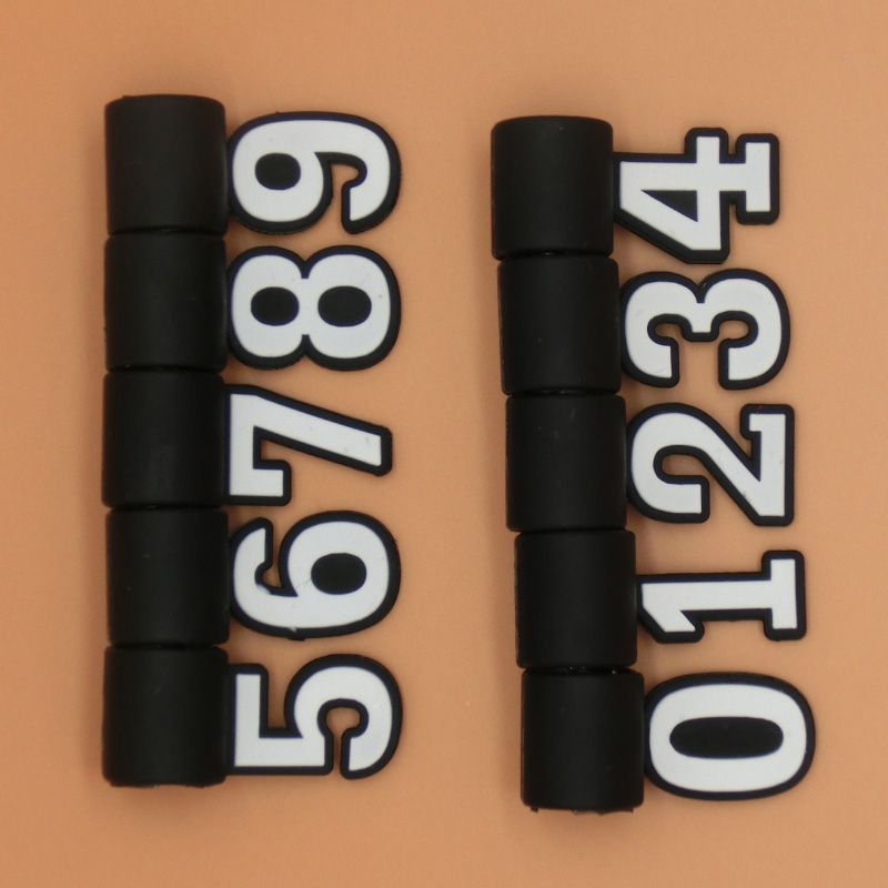 

2023 new silicone Charm digital Number Pendant 0-9 for baseball softball necklace