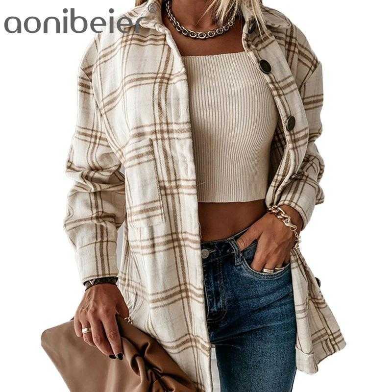 

Vintage Plaid Blouses Spring Autumn Drop Shoulder Long Sleeve Women Casual Shirts Turn Down Collar Loose Tops 210604, Pink