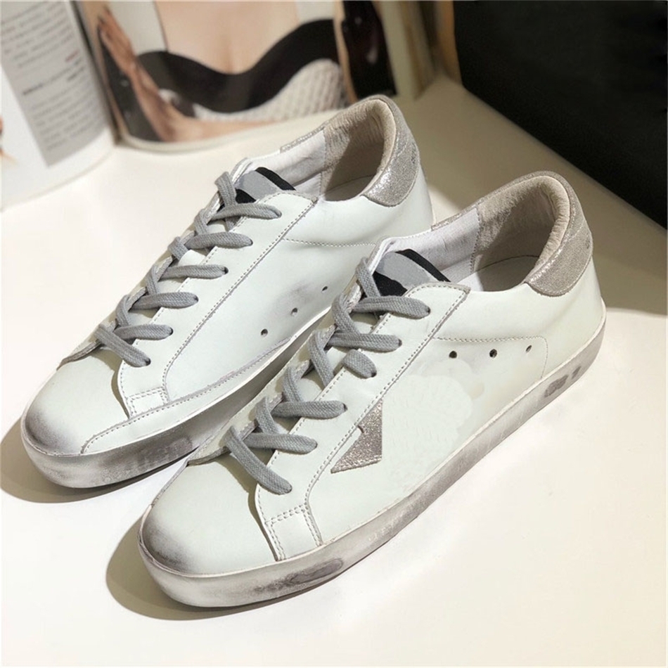 

Designer Luxury Italy Brand Baskets Golden Sneakers Super Star Shoe Sequin Classic White Do-old Dirty Gooses Man Women Casual Shoes With Box