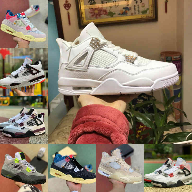 

Sale New High Quality 4 4s Basketball Shoes Men Women New Cream Sail The White Cement Oreo Bred Court Purple UNIVERSITY BLUE Black Cat TAUPE