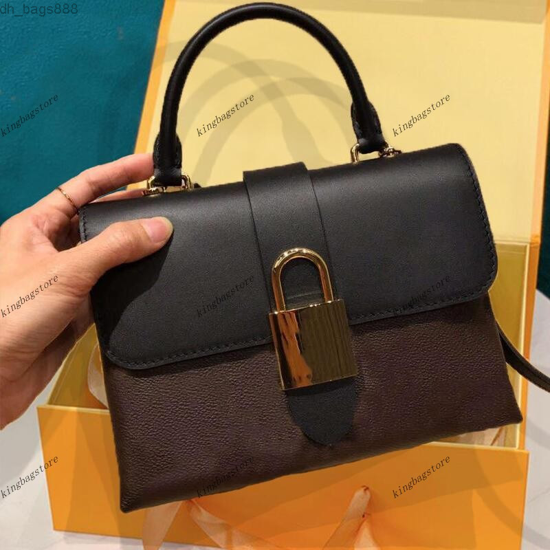 

Original style High Quality Women Genuine Leather totes LOCKY BB presbyopia lock postman bag portable female handbag Shoulder Bags handbags, Need other colors to contact the seller