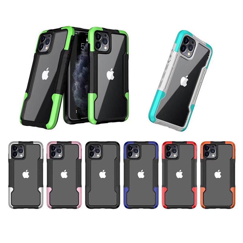 

Shockproof Rugged Tough Impact TPU Soft Phone Case For iphone 13 11 Pro Max XS Max XR X 7 8 Plus 12Mini Dual Protect Clear Cover