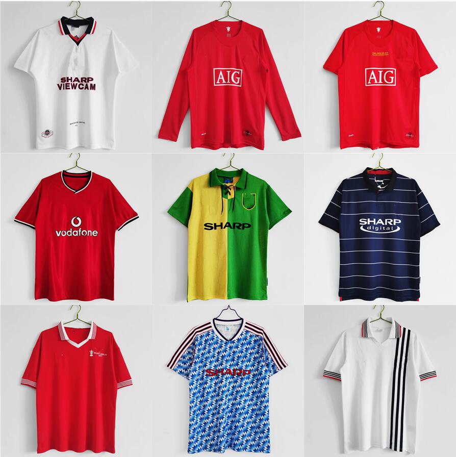 

Retro Version Soccer jerseys 00 02 07 08 83 84 85 86 91 92 93 94 96 finals football Giggs SCHOLES Beckham ManchesTer RONALDO CANTONA KEANE Vintage Classic shirts, Lavender