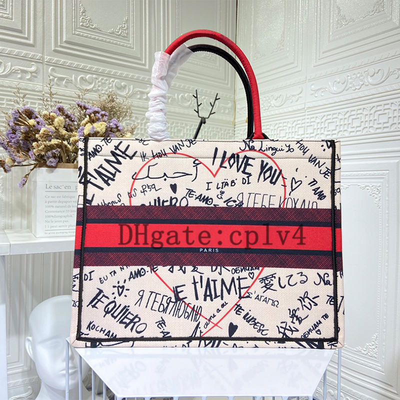 

2021 high quality Classic Colorful Book Tote bag Designer handbag embroidered handbags large capacity Travel Canvas shopping bags, Please contact me