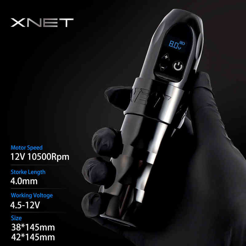 

XNET Titan Wireless Tattoo Machine Rotary Battery Pen Strong Coreless Motor LCD Digital Display for Artist Body Permanent Makeup 2