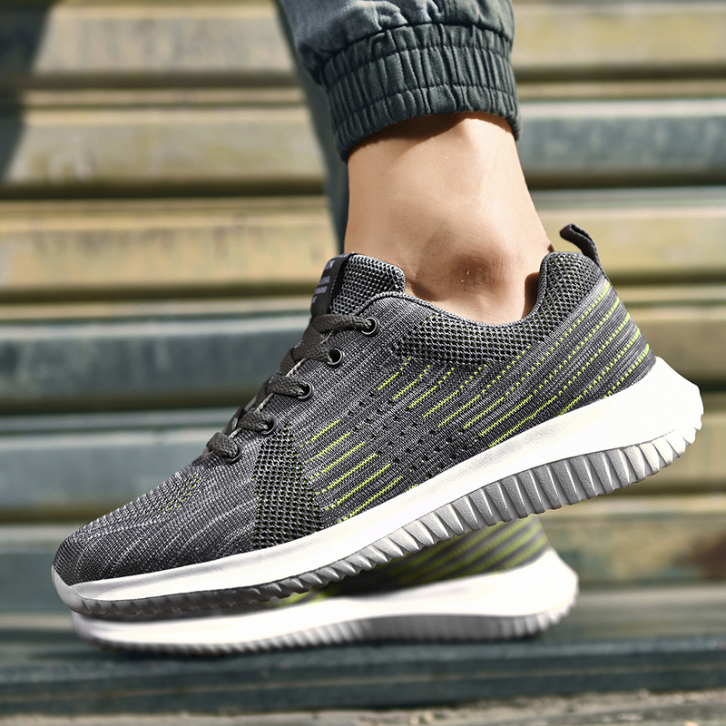 2021 Top Qualité Fly Knit Femmes Hommes Chaussures De Course Gris Noir Bleu Rouge Sport Baskets Baskets Taille eur 39-45 Code: 97-2065