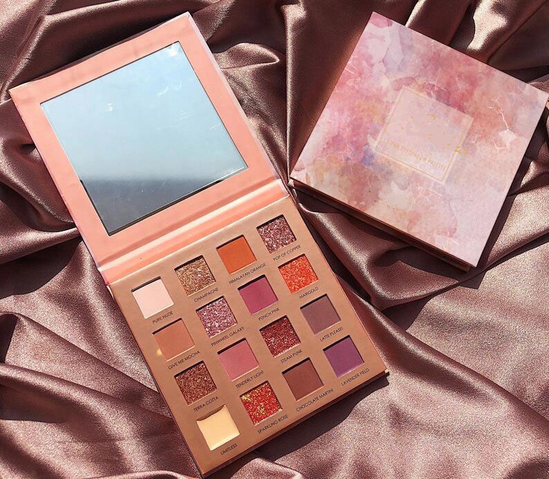 Long Lasting 16 Colors Matte & Shimmer Eye Shadow Palette Cosmetics Eyes Pressed Powder Smooth Pigments Water-resistant Brighten Eyeshadow Makeup-image-468398031