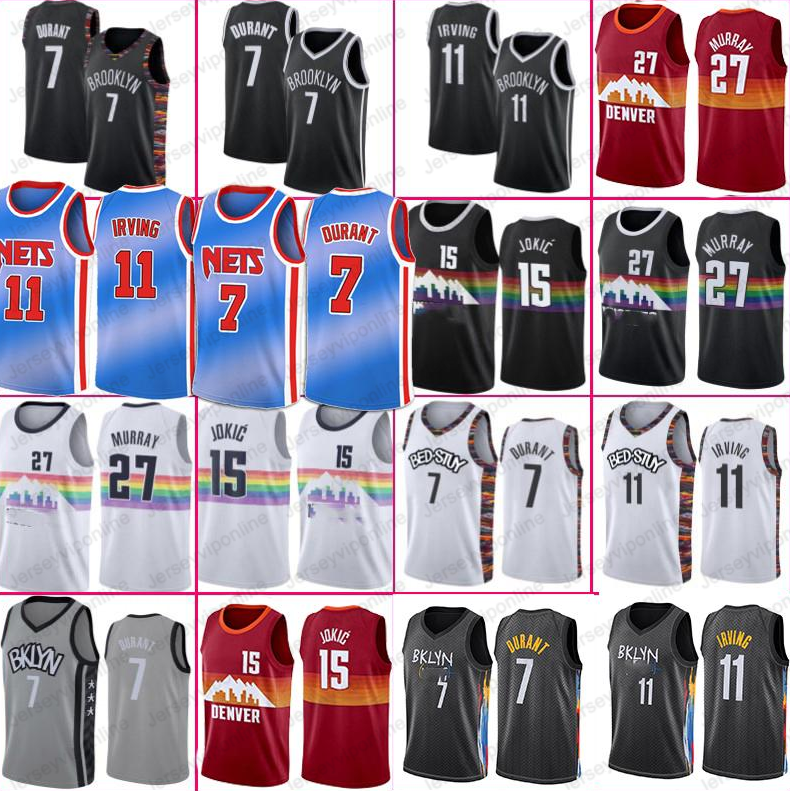 

Kevin 7 Durant Jamal 27 Murray Jerseys Denvers Nikola Jersey Jokic Kyrie Basketball Irving Black 72 Biggie Brooklyns Men Dikembe 55 Mutombo