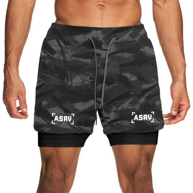 

Mens Shorts Fitness Pants Stretch Summer Gym Training Short Fashion Multi Pocket Quick Drying Breathable Camouflage Pant Plus Big Size -5XL, Black