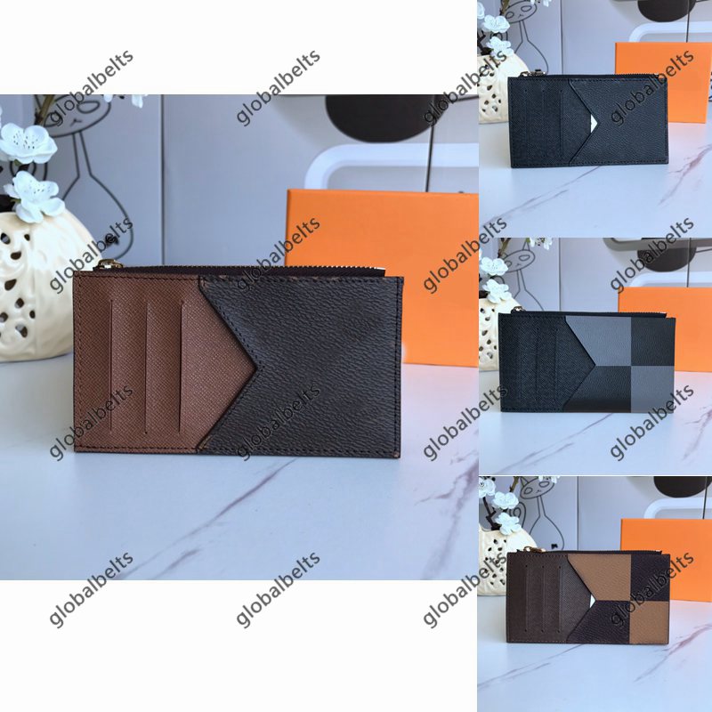 

Womens Card Holders Cards Holder passport creditcard whosale women men bussiness zipper fold purse purses pattern plaid flowers leather Fashion classic, Lb131 8/14.5/1cm