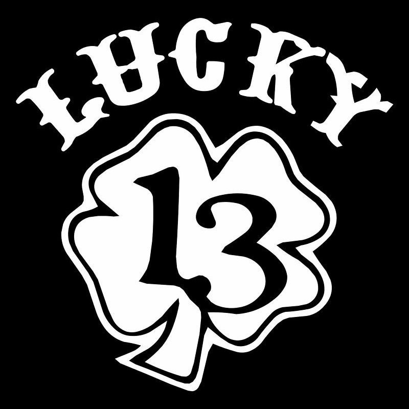 

Funny Lucky 13 Clover Shamrock Car Sticker Automobiles Motorcycles Exterior Accessories Reflective Vinyl Decal for BMW VW Audi, Black