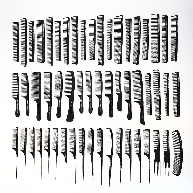 

30 Style Anti-static Hairdressing Combs Detangle Straight Barber Hair Brush Hair Cutting Comb Pro Salon Hair Care Styling Tool, Silver