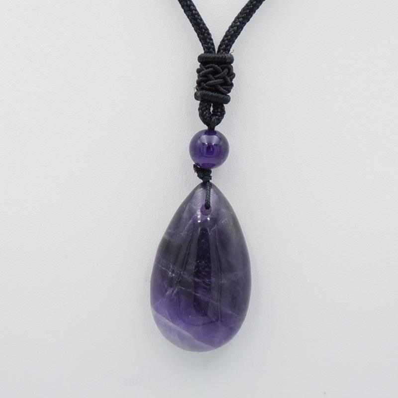 

Pendant Necklaces Women Girl's Trendy Natural Tiger Eye Stone Crystal Rose Pink Quartzs Water Drop Shape Black Rope Necklace Charm Jewelry