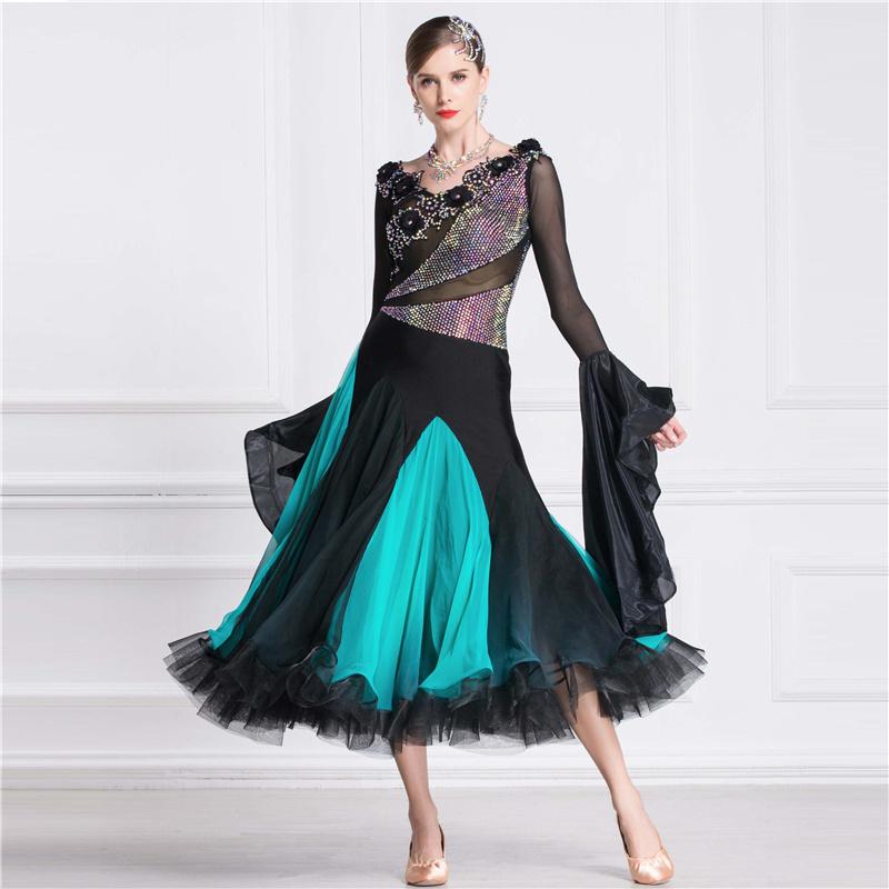 

Stage Wear B-18275 Custom British CHRISANNE Imported Fabric Ballroom Dance Costumes High-end Competition Latin Dresses For Adults, As pic