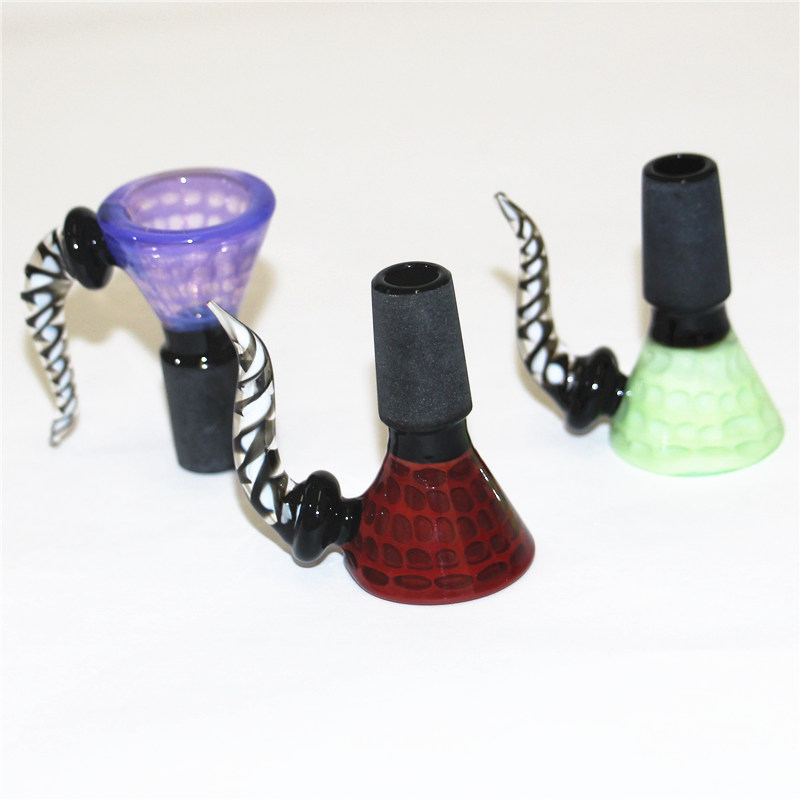 

14mm Heady Glass Slides Bowl Pieces Bongs Bowl Male Smoking Water Pipes Reclaim Ash Catcher Dab Rigs Bong Quartz Banger Nails
