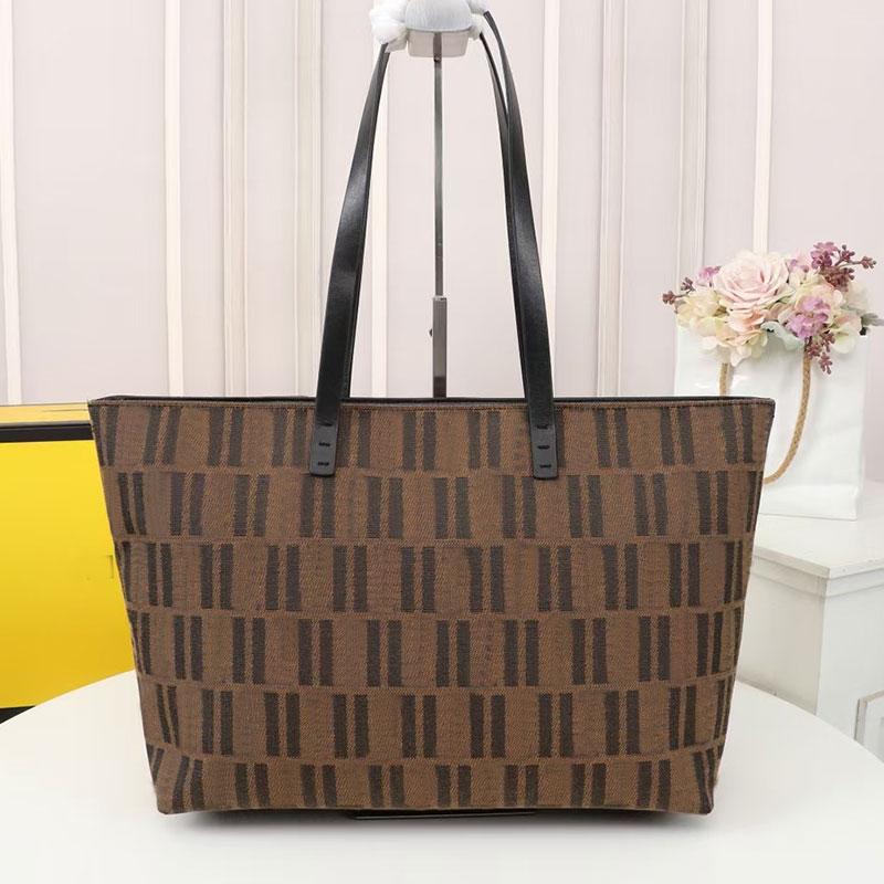 

Large Size Luxurys Desingers Women Handbags Purse Lady Tote Bag Fashion F Letter Capacity Package Shopping Bags Single Shoulder Bag Zipper Wallet 48cm, Brown