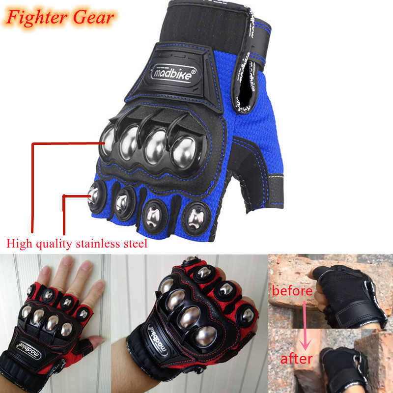 Tactical Gloves Boxing Fighting Self-Defense Gloves bike Motorcycle Riding Gloves, Half-Finger Gloves H1022-image-734523354