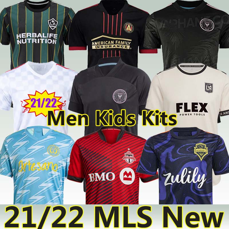 

Mls 21/22 Soccer Jersey inter miami LA Galaxy LOS ANGELES Atlanta United New York Portland Montreal Philadelphia 2021 LAFC Men kids kit, 21-22 atlanta united home