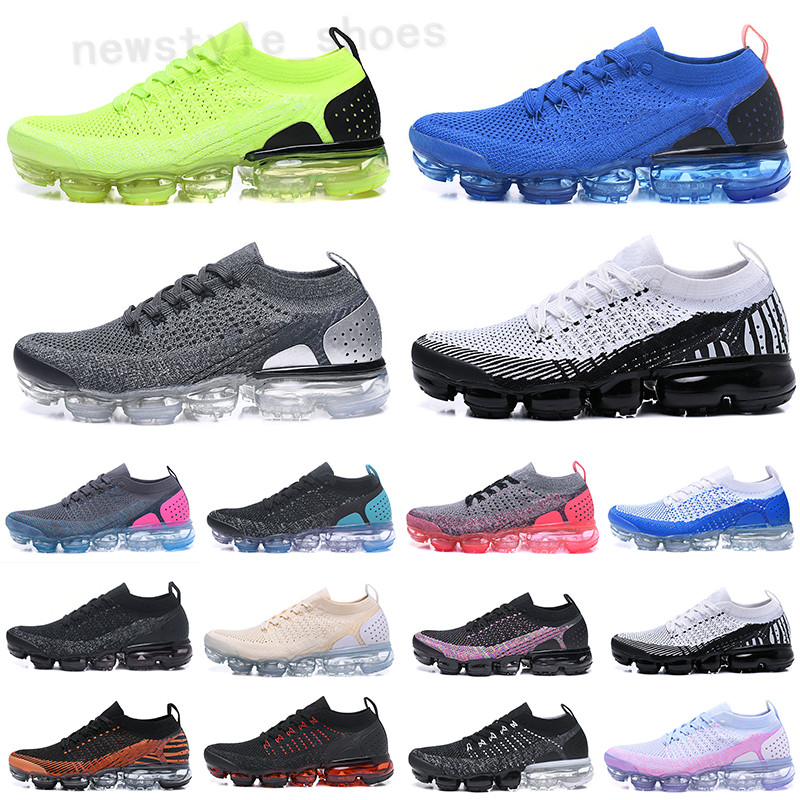 

2021 Fly Cushion Black Volt knit 2.0 mens Runnin shoes Gym Blue punch Laser Orange men women sports sneakers size 36-45 TK09, #1