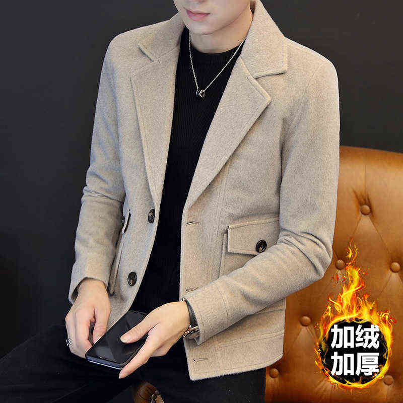 Luxury Men's Suits Blazers Mink Coat Autumn and Winter Thickened Men's Turkish Korean Fashion Casual / Non Plush Suit-image-737805098