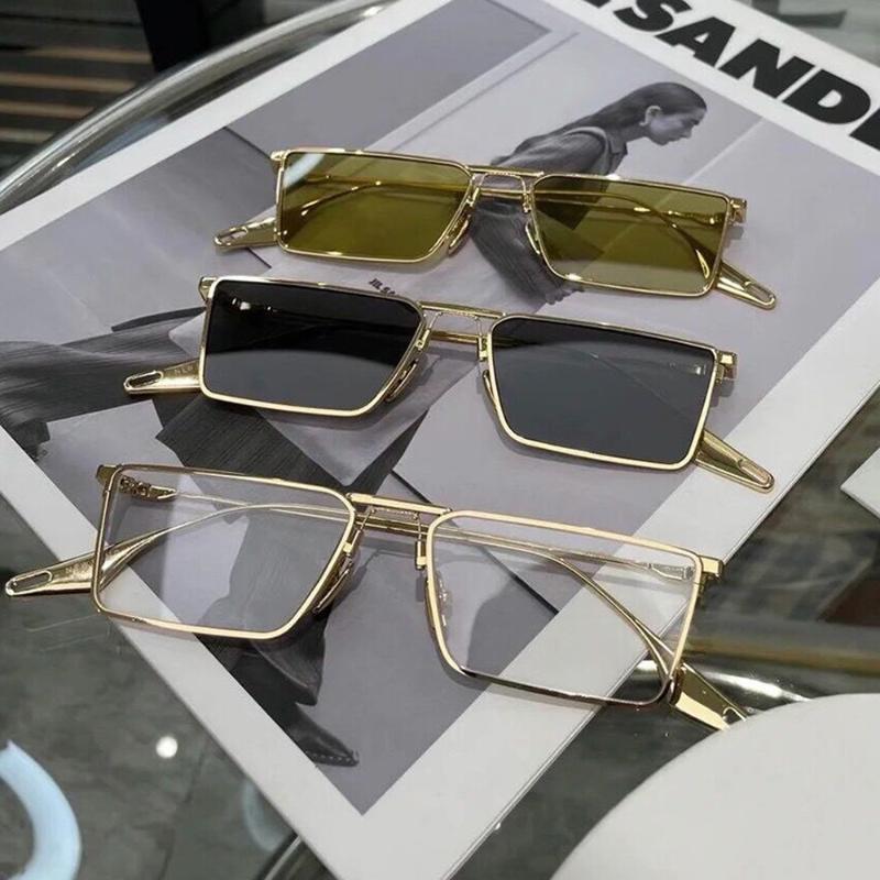 

Vintage Narrow Small Sunglasses Women Metal Frame Sun Glasses Rectangle Driving Eyeglasses Fishing Eyewear Men 2021
