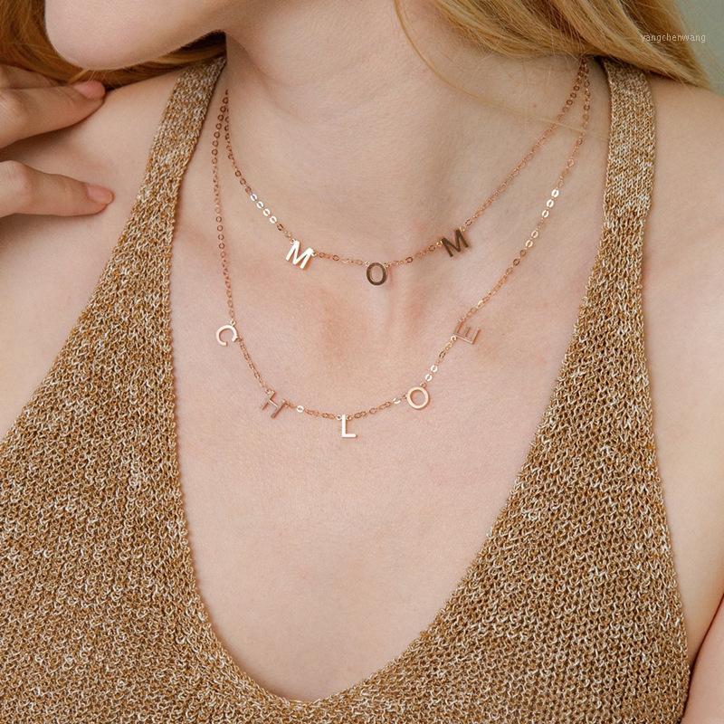 

Chains Name Custom Necklace 6mm Glossy Letter DIY Personalized