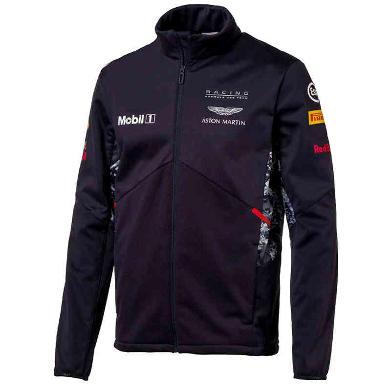 

Pfe8 Windproof Hoodie Red Color Bull Martin F1 Racing Team Motorsport Gp Full Zip Fleece Jacket Car Fans Clothing, 03