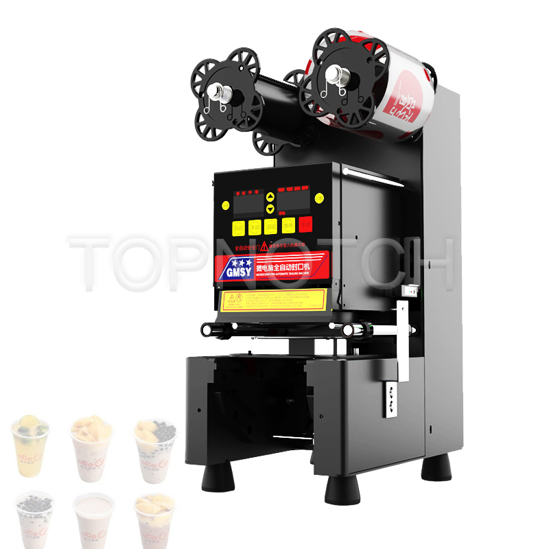 

Fully Automatic Sealing Machine Plastic Paper Bubble Tea Cup Sealer Commercial