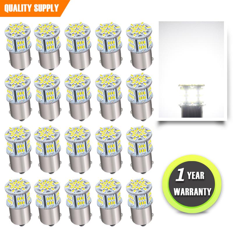 

Emergency Lights JIACHI 100PCS 1156 BA15S P21W 3014 54 SMD Auto Light Source LED Replacement Bulbs Car Tail Turn Signals Lamp FPC DC12-24V