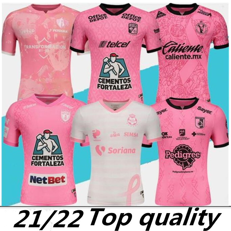 

pink Pachuca 21 22 Santos Laguna Chivas Soccer Jerseys Curz Azul mexico league 2021 2022 liga mx Rayados de LEON camiseta de fútbol Queretaro football shirts