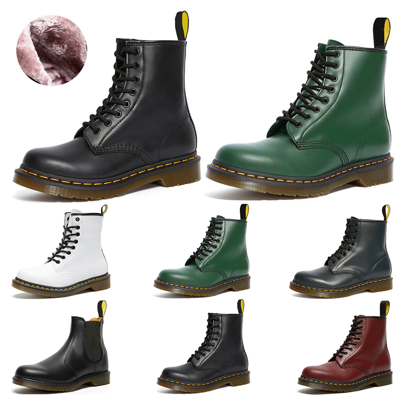 

2021 mens womens dr boots Luxurys designer 1460 Black white Cherry Red Green Navy fashion Smooth Leather lace Boot winter shoes outdoor