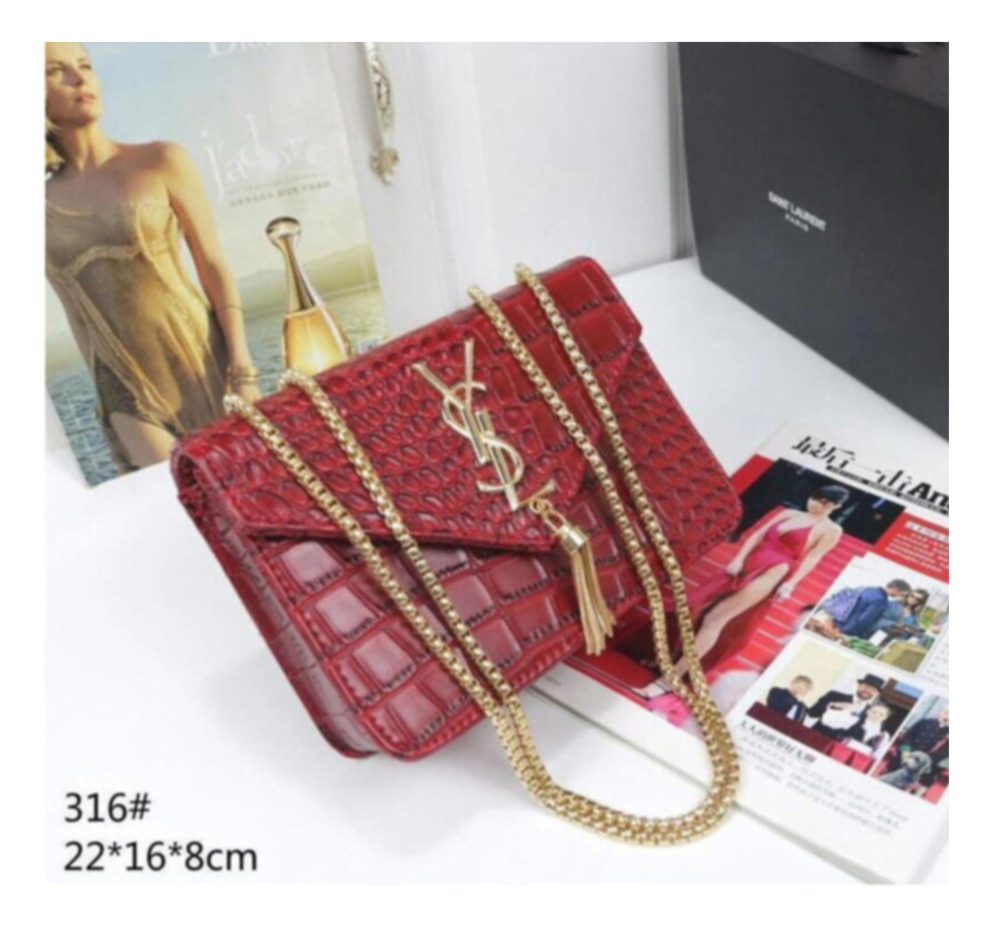 

New Shoulder Bag Women Purse Crossbody bag Clutch Messenger Bag #tt0016 new LV LOUIS bag VITTON Ysl women, Red;black