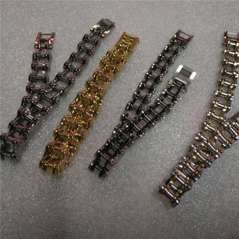 

bracelet Stainless steel motorcycle chain stainless bicycle Bracelet creative jewelry, Golden;silver