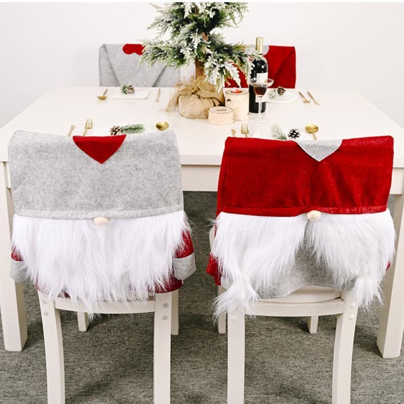 

Chair Covers Christmas Cute Forest Old Man Cover Dining Decor For Home Holiday